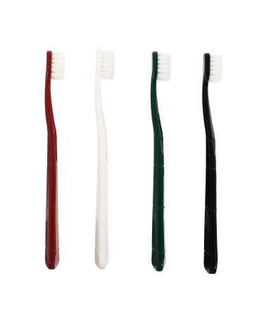 SUICRA Toothbrushes 4pcs Wide-Head Toothbrushes Manual Cleaning Toothbrushes for Adults (Assorted Color)