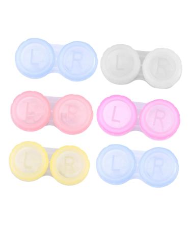 JECOMPRIS 10st travel case for contact lenses Sortchal contact box contact drinking case mirror film simple lens container container for lentil containers Colored contact lenses container travel as shown 5.50x2.50x1.20cm