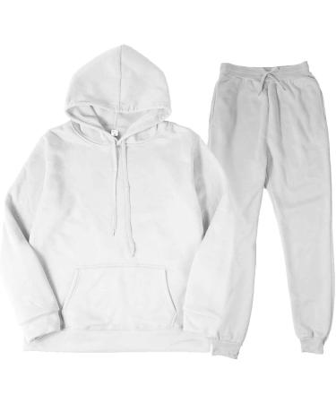 Hanxiulin Men's Training Suit - Premium Jogging & Sports Set | Sweatshirt Pants & Leisure Wear in XL White - Buy Online on GoSupps.com