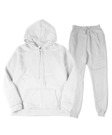 Hanxiulin training suit men jogging suit sports suit men jogging suit sweatshirt pants pants men training suit leisure suit training suit house suit sweat jacket xl white