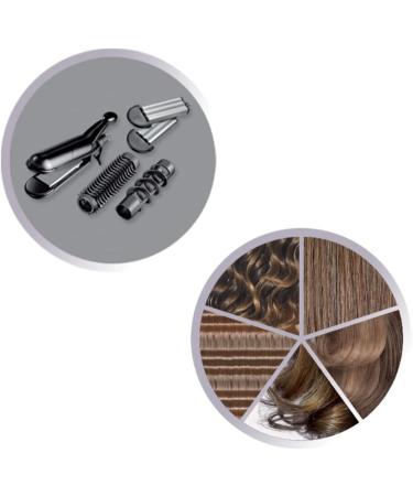 Remington S8670 Multi-Style Reversible Styling Plates 19mm Curling Tong Round Brush Spiral Curling Attachment Clips - Black - Buy Online on GoSupps.com