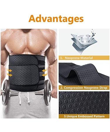 ZOHUMI Men's Neoprene Waist Trimmer XL 40-48inch - Adjustable Ab Belt for Weight Loss & Back Support - Buy Online on GoSupps.com