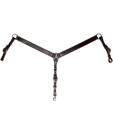 Circle Y 1 1/2 Wide Straight Classic Smooth Breast Collar for Horse - Walnut - Buy Online on GoSupps.com