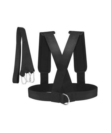 Sled Pull Sled Harness Tire Pulling Speed Resistance Power Belt Adjustable Weight Trainer with Pull Strap
