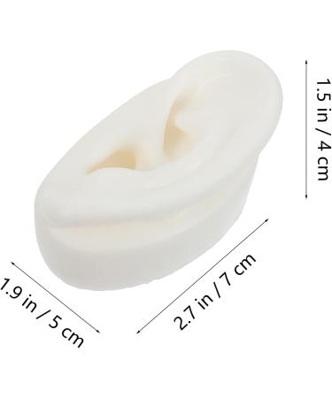 VILLCASE 1 Pair Simulation Silicone Ear Model Studs Earring Display Props Reusable Silicone Ear Model for Teaching Ear Picking Practice Hearing Aids Wearing 7. 00X5. 00X4. 00cm White olive Green - Buy Online on GoSupps.com