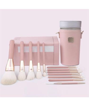 Smokey Peach 12pcs Makeup Set Brushes Blush Brushes Eyeshadow Brushes Portable Full Set Of Makeup Brushes(18cm D) 18cm D