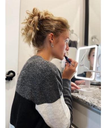 Foldable Portable LED Makeup Mirror | 2X 3X 10X Magnification, Extendable Arm - Buy Online on GoSupps.com