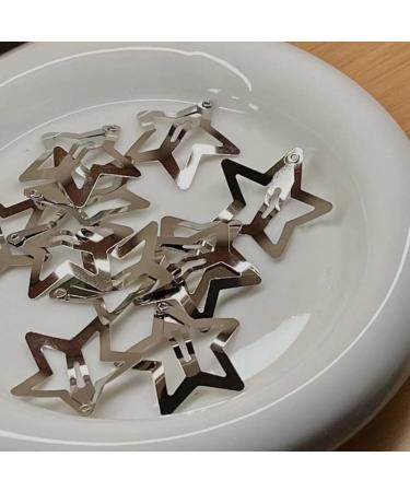 Silver Hollow Star Hair Clips | Set of 10 for Girls and Women - Buy Online on GoSupps.com