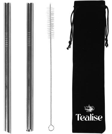 Tealise Instant Bubble Tea Peach Gift Box with Black Tapioca Straw kit Bubble Tea kit 6-servings - Buy Online on GoSupps.com