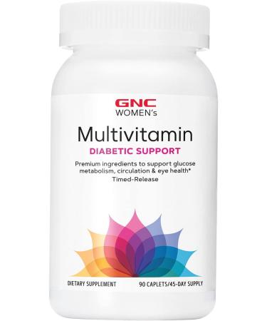 GNC Women's Diabetic Support Multivitamin 90 Caplets | Healthy Blood Sugar & Eye Nerve Support - Buy Online on GoSupps.com