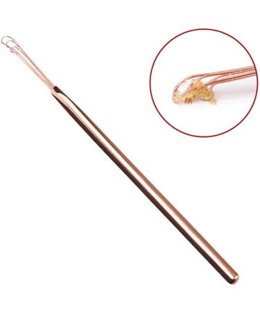 1pc Portable Stainless Steel Ear Pick Cleaner - Durable Ear Wax Curette Remover Handle Tool in Rose Gold - Buy Online on GoSupps.com