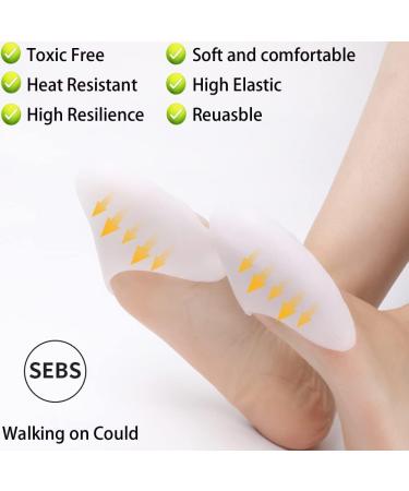 Misorita Silicone Toe Protectors - Gel Toe Caps for Pain Relief - Reusable Toe Pads, Toe Sleeve for Women Men (Beige) - Buy Online on GoSupps.com