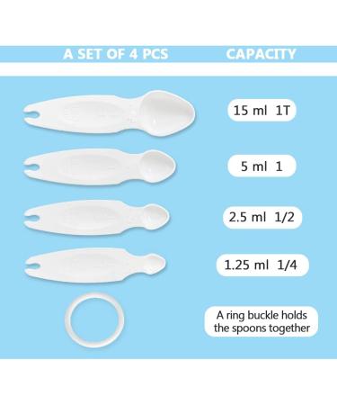 Braille Measurement Spoon Set for the Visually Impaired - 4-Piece Nesting Cup Baking Aids for Home & Kitchen - Buy Online on GoSupps.com
