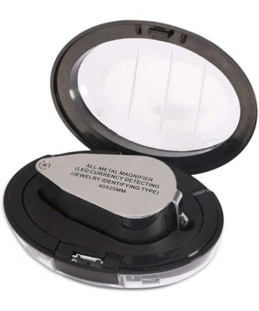 Magnifying Glasses 40X Magnifying Glass with 2 Led and Uv Lamps for Coins Appraisal Banknote Detector Mini Folding Metal Magnifier - Buy Online on GoSupps.com