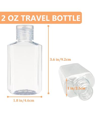 40 Pack 2 Oz Refillable Hand Sanitizer Bottles with Flip Cap - Clear Portable Containers for Shampoo, Soap, Toner & Lotion - Buy Online on GoSupps.com