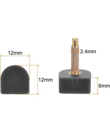 6 Pairs HARFINGTON TPU High Heel Tips Replacement Caps for Women's Shoes - Black 2.4mm Pin, 12x12mm U-Shape Heel Repair - Buy Online on GoSupps.com