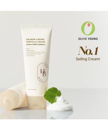 Salmon Caring Centella Cream - Salmon PDRN Salmon Egg Extract Centella Madecassoside Improve Skin Moisture Loss Restore and Rejuvenate Low Irritation Korean Skincare Valentine Gift - Buy Online on GoSupps.com