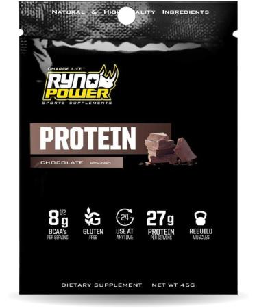 Buy Ryno Power All Natural Whey Protein Singles Caddy - 12 Servings - 100% Whey Protein Blend Non-GMO Chocolate - No Fillers - International Shipping Available - Buy Online on GoSupps.com