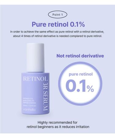 V'anhalla Retinol 3R Serum 1.01 fl.oz. | Vegan Wrinkle Care Gentle Retinol Peptide Complex Bakuchiol Night Repair for Smoother & Firmer Skin - Buy Online on GoSupps.com