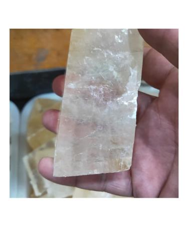 1PC 200g Natural unpolished Iceland Spar raw Calcite Rough Clear Calcspar Stones JZIGTDEM