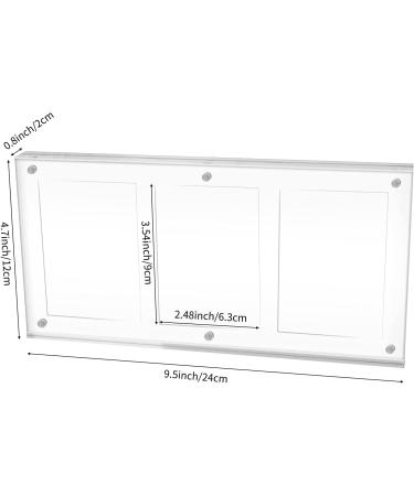 Auveach Acrylic TCG Triple Card Frame | One-Touch-Open Magnetic Display Stand (35PT, Clear, 20mm) - Buy Online on GoSupps.com