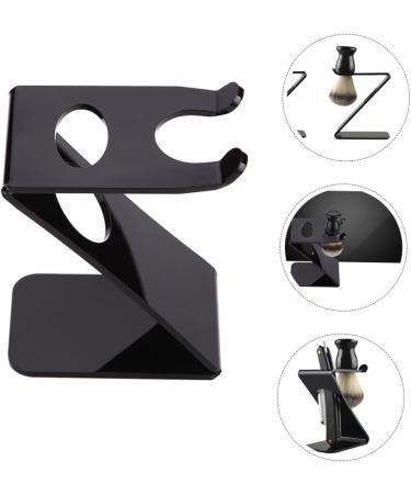 Angoily Razor Stand | Salon Beauty Tool & Brush Rack for Men | Acrylic Shaver Holder & Beard Brush Stand - Ideal Hairdressing Accessories - Buy Online on GoSupps.com
