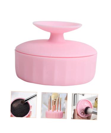 Abaodam Makeup Brush Cleaning Box | Silicone Brush Cleaner & Pad | Compact 7.9x5.25x4.9CM | Pink - Best eCommerce for International Shipping - Buy Online on GoSupps.com