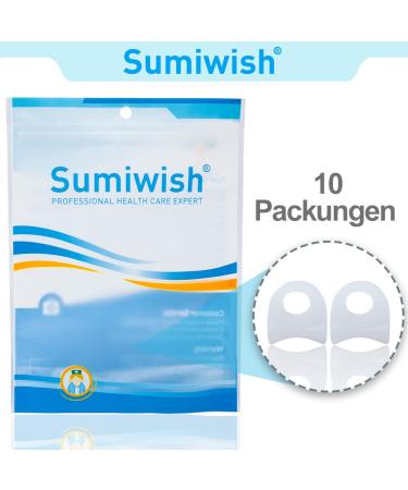 Sumiwish Gel Toe Separators 10 PCS - Bunion Corrector & Toe Straightener - Big Toe Spacer for Bunion Pain Relief - White - Buy Online on GoSupps.com
