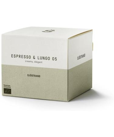 Sj strand N5 Espresso | Organic Coffee Capsules Nespresso Compatible 10 Capsules | 100% Compostable 0% Aluminum Fairtrade Eco-Friendly Sustainable Mild Crema / Lungo / Espresso - Buy Online on GoSupps.com