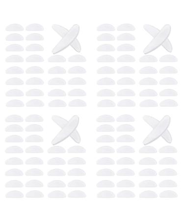 GROCKSTR 72 Pairs Eyeglass Nose Pads Glasses Silicone Anti-Slip Nose Pads for Glasses Sunglasses (Transparent 1.5 mm)