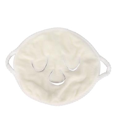 3 holes for hanging on the ear face cloth soft coral fleece hot compress reusable facial care cloth for use in the beauty salon