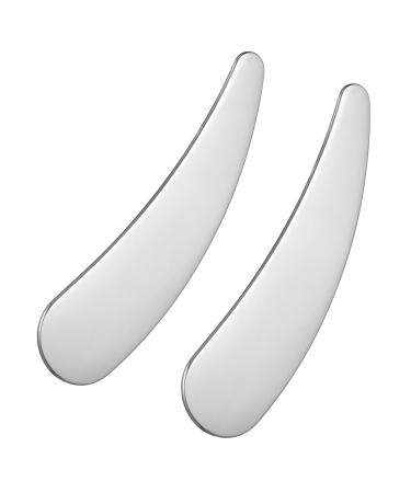 DRESSOOS 2pcs Cosmetic Spatula Under Eye Cream Night Cream for Face Eye Creams Lotion Spatula Stainless Steel