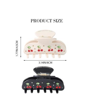 Braine Pink Cherry Hair Clips - Strong Hold Acrylic Hair Accessories for Women & Girls (2-Pack) - Buy Online on GoSupps.com