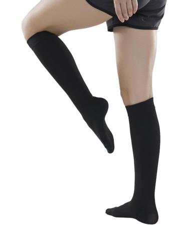 Buy Plus Size Knee High Compression Support Stockings for Varicose Veins - 23-32 mmHg Black (4XL) - International Shipping Available - Buy Online on GoSupps.com