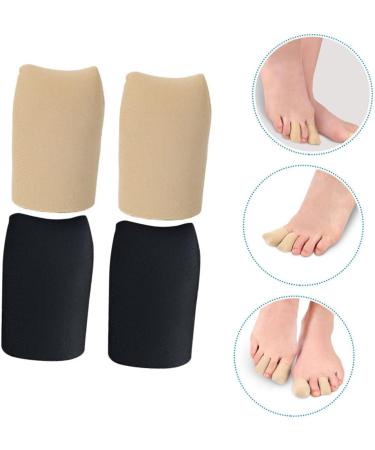 Lurrose Silicone Gel Toe Sleeves - 2 Pairs | Soft Hand Toe Protectors | Closed Toe Covers for Maximum Comfort | Nylon Material | 4x2.6cm - Buy Online on GoSupps.com