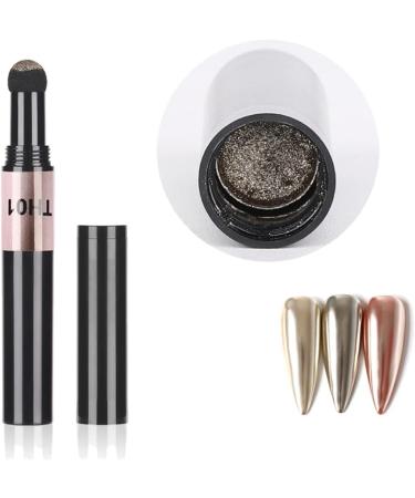  Gcroet_B205_1058272 Nail Powder Pen Chrome Glitter Nail Powder Mirror Effect Nails Gel Polish Pens DIY Decoration - Buy Online on GoSupps.com