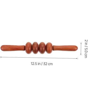 Minkissy Four-Wheel Wooden Massager - Handheld Roller for Body Relaxation & Fitness | Rosewood Massage Device for Legs & Lower Back - Buy Online on GoSupps.com