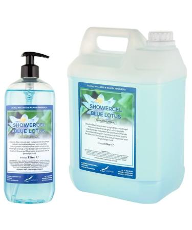 Claudius Showergel Blue Lotus 5 liter + 1 liter with pump transparent