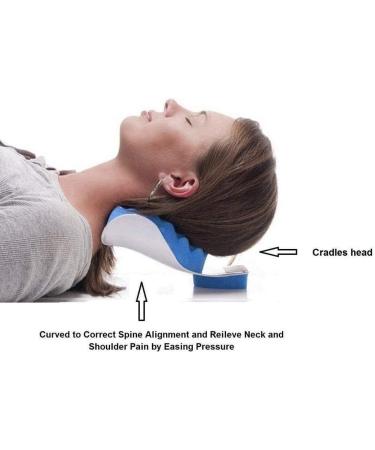 Pain Relief Cushion - Neck Relaxation Traction Device for Cervical Support & Tension Relief - Ideal Travel Pillow - Buy Online on GoSupps.com