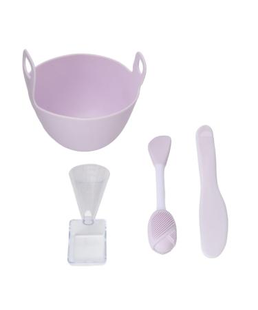 Face Mask Mixing Bowl Set Soft Reusable Silicone Face Mud Mask Mixing Bowl with Spoon Brush Stick for Beauty Salon