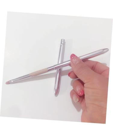 FRCOLOR 2pcs Retractable Lip Brush Set - Travel-Friendly Makeup Applicator with Synthetic Bristles for Lipstick & Eyeshadow - Pink - Buy Online on GoSupps.com