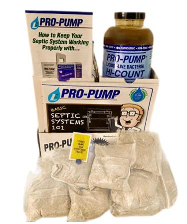 Pro Pump Septic Saver 1 year supply with leak detection tab