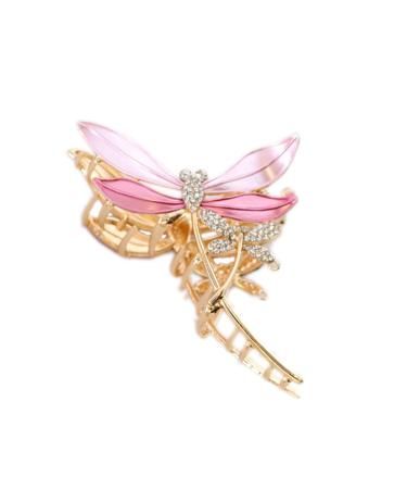 Metal Big Hair Claw Clips  Dragonfly Lotus Rose Shiny Rhinestone Nonslip Hair Jaw Clips Hair Catch Barrette Clamp Hair Accessories for Women Girls - Buy Online on GoSupps.com