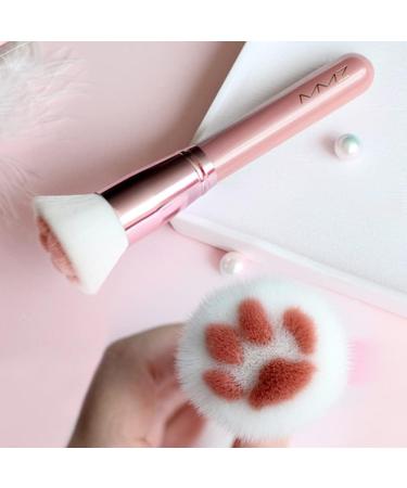 Kitten Paw Concealer Brush Fiber Professional Cosmetic Brushes Hair Rounded Tapered Brush for Liquid Cream Powder Blending Buffing Concealer Aviere Pink - Buy Online on GoSupps.com