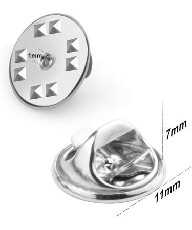 50PCS Metal Pin Backs Locking Clasp for Badge Insignia - Silver Nickel Replacement - Buy Online on GoSupps.com