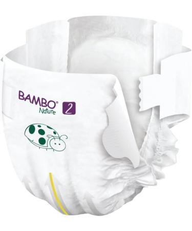 Bambo Nature Premium Eco Nappies - Size 2 (7-13lb/3-6kg) 30PK | Enhanced Leakage Protection | Sustainable & Comfortable - Buy Online on GoSupps.com