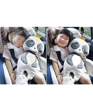 Qchomee Kids Car Seat Pillow - Cute Cartoon Panda Neck Support Cushion for Children - Comfortable Travel Headrest and Shoulder Pad - Buy Online on GoSupps.com