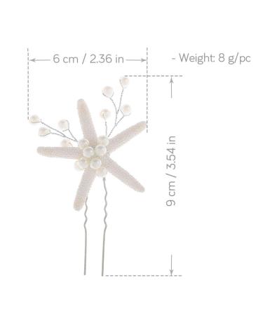 Barogirl Wedding Starfish Hair Pins Set - Bridal Beach Hair Accessories for Women/Girls (Silver) - Buy Online on GoSupps.com