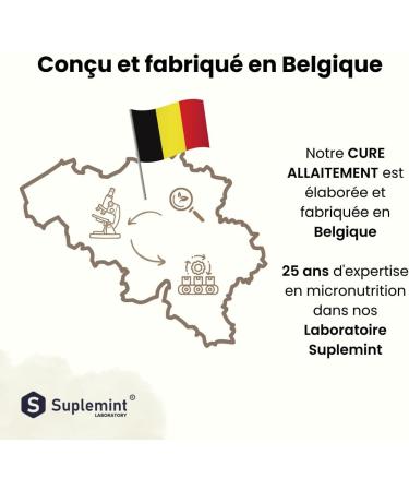 CURE Allaitement - Nutrition Optimale pour Maman et B b - 6 G lules/Jour 1 Semaine - Soutien Lactation et nergie - Fabriqu en Belgique - Laboratoire Suplemint - Buy Online on GoSupps.com