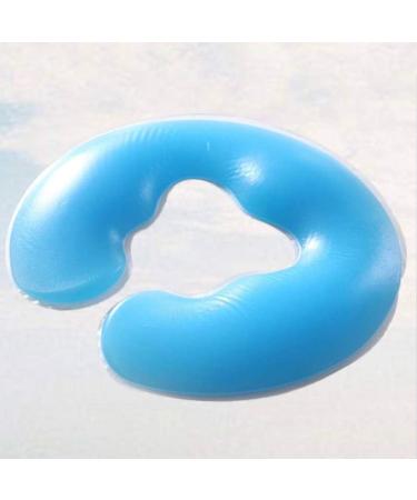 Silicone Face Massage Pillow - U-Shaped Spa Gel Pad for Relaxation | Blue - Buy Online on GoSupps.com